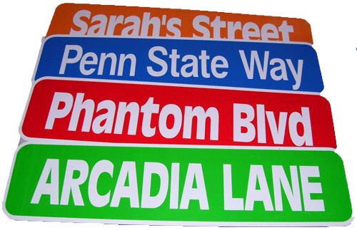 Customized Street Signs